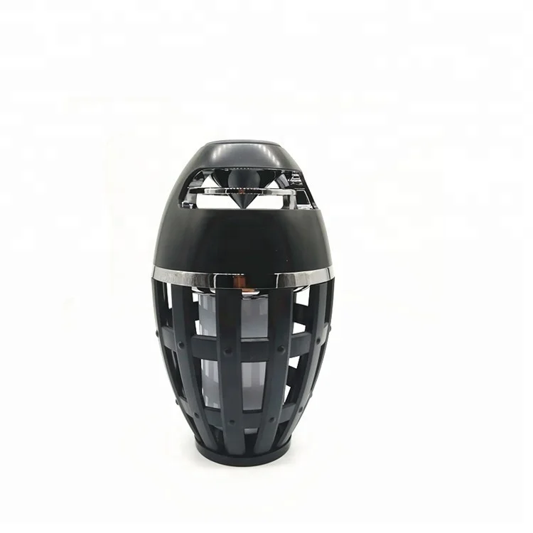 

Wireless Blue tooth Speaker Night Light USB Charger Outdoor Portable Stereo Flame Effect Led Lamp, Black