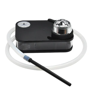 Image of Box Hookah Set Shisha Box Shisha Set with All Hookah Accessories LED Light Hookah Bowl Charcoal Holder