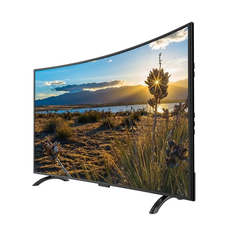 

55 inch hot sale new product curved screen led tv television 4k smart tv 55 inch, Black