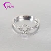 Provence moissanite solid gold wedding ring setting with accents stone
