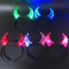 Factory supplier price Halloween customized light headband up colorful LED devil horns