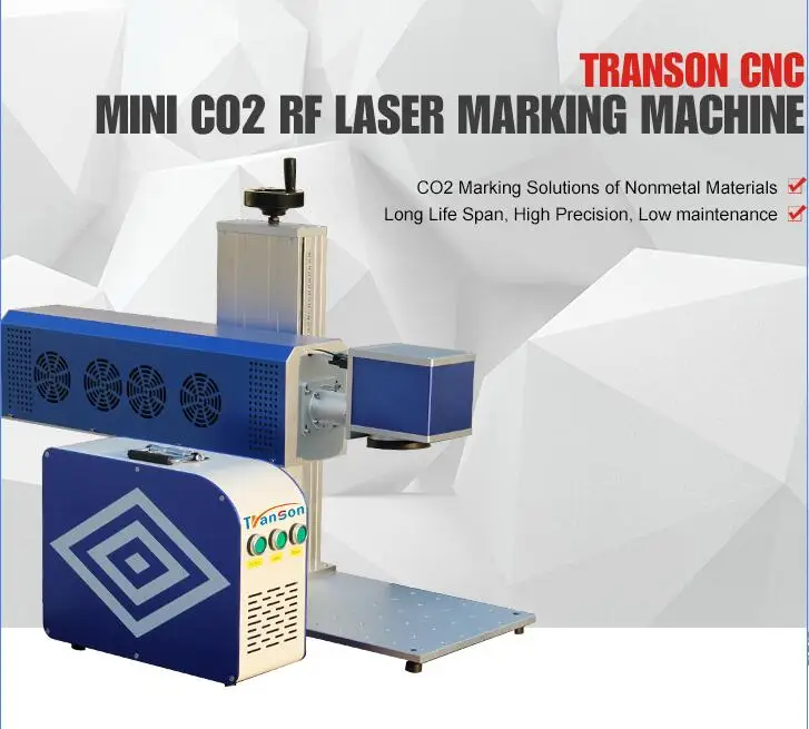 15W DAVI RF Tube CO2 Laser Marking Machine for Wood Leather Bamboo Plastic