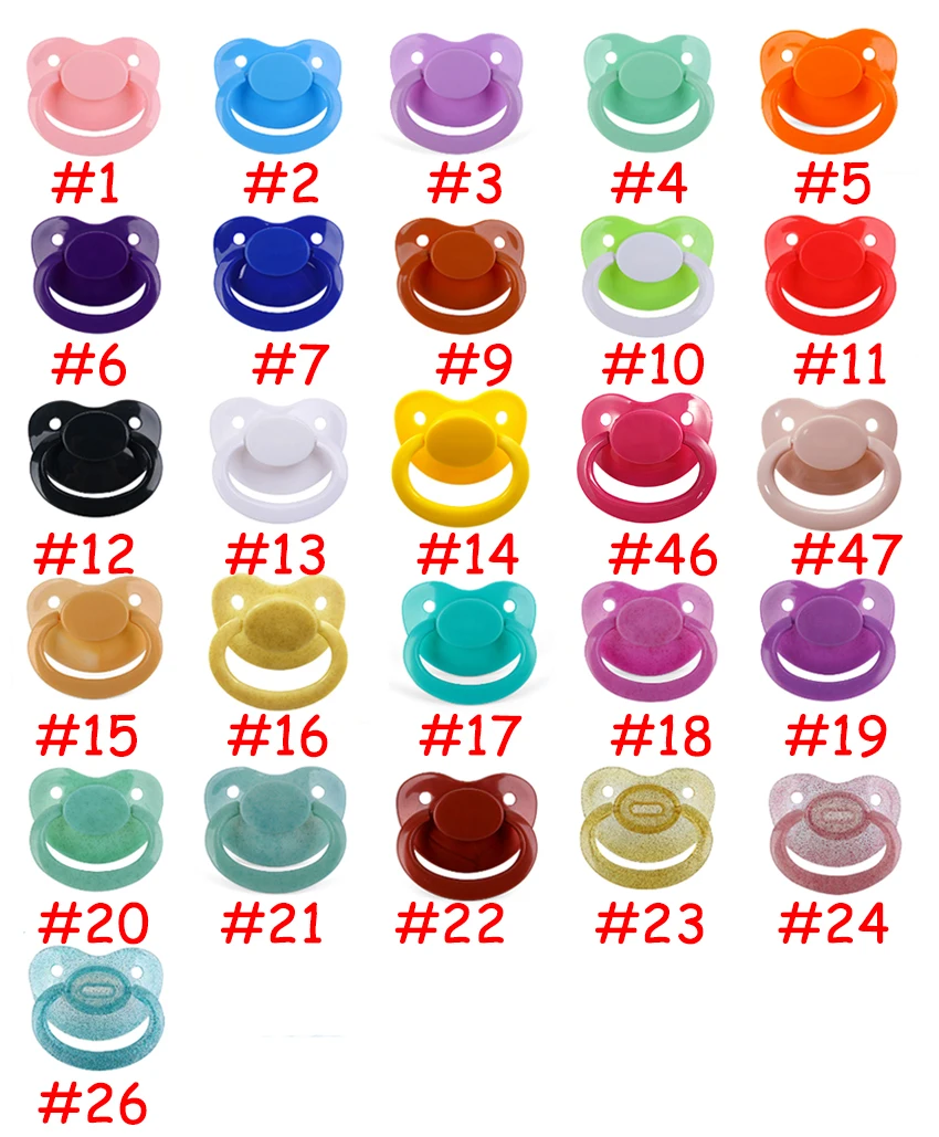

Wholesale adult pacifier Soother to Help adults relax and fall asleep quickly, 38 different of color