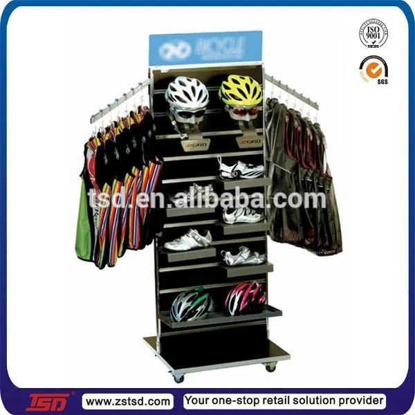 Sports Shop Promotional Badminton Racket Metal Display Stand With