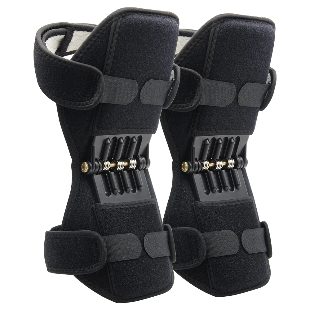 

Wholesale New Powerful Joint Support Knee Pads Spring Force Non-slip Leg Knee Booster, Black