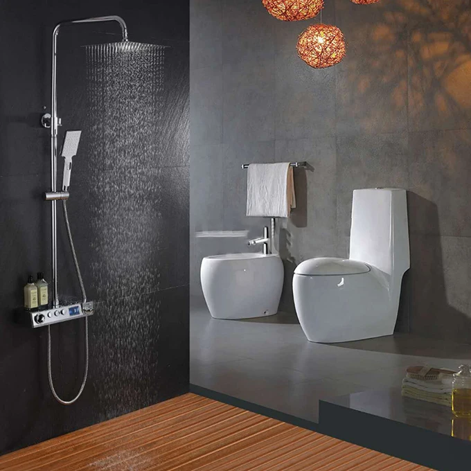 

Anti scald thermostatic rain shower faucet shower set thermostatic digital