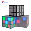 Amazon hot sale subwoofer Rubik's Xtreme Portable Wireless mini LED flash Light super Bass Magic Cube Bluetooth Speakers