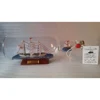 Marine Glass Drift bottles, Bottle ships, Big size 26x9.2x10.7cm, Tall Ship in a bottle
