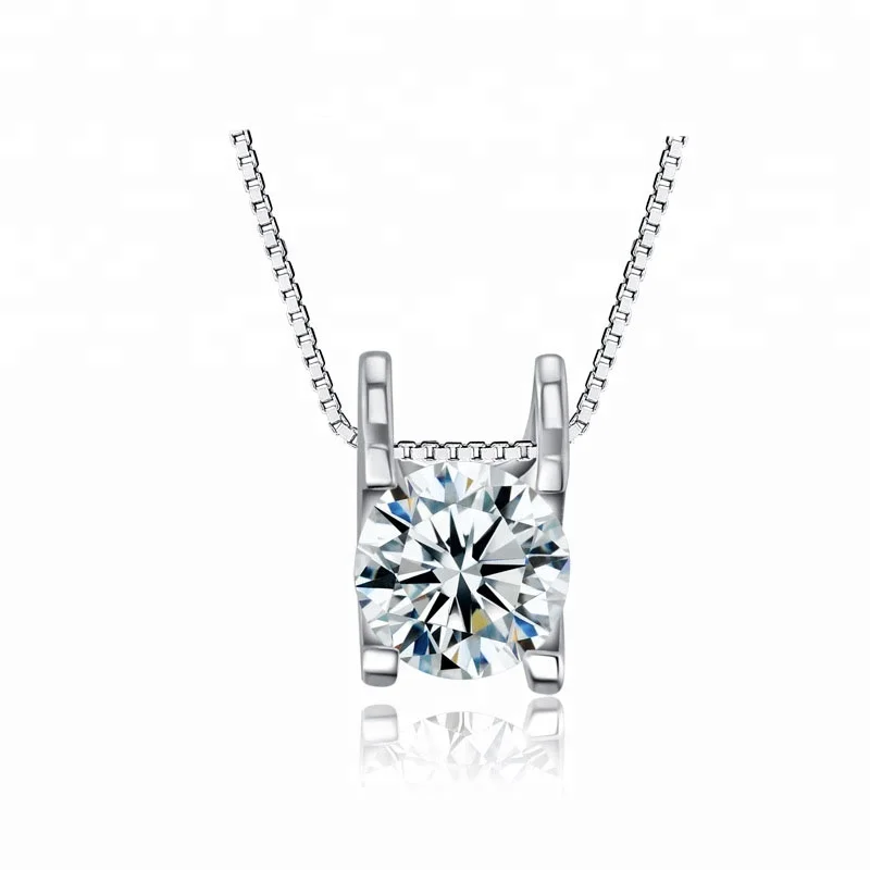 

Italy 925 Sterling Silver Diamond Pendant Wholesale Fine Jewelry, White