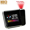 KH-CL002 KING HEIGHT Multi Function Colorful Screen Display Weather Station LCD Projection Alarm Digital Clock