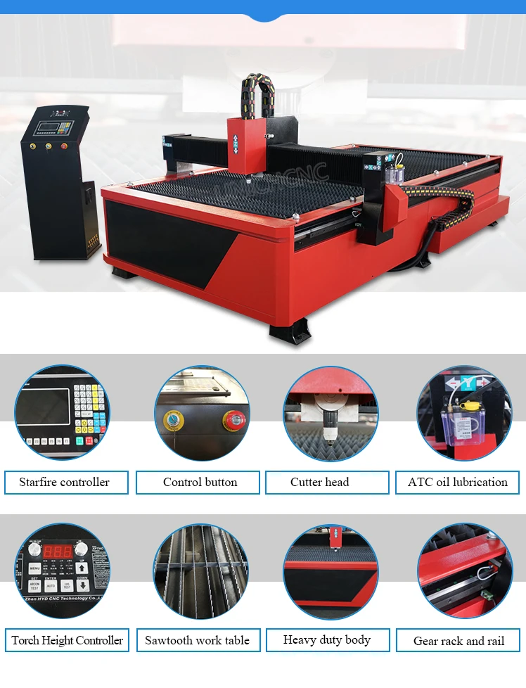 high quality cnc machine plasma cutter sheet metal