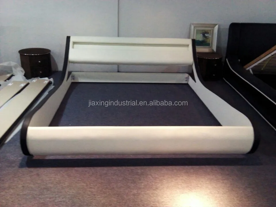 Buen precio para euro diseño cuero de la pu cama del led, cama con ...