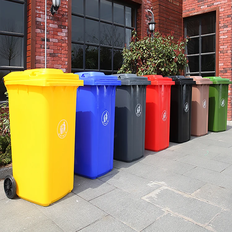 Recycling plastic material and stocked feature waste dustbin with custom capacity