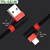 New design 1m/ 2m USB type-c to 2.0/usb mirco double-sided plug 90 right angle charging data cable/customized