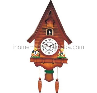 
talking wall clock plastic cuckoo clock with bird come out 