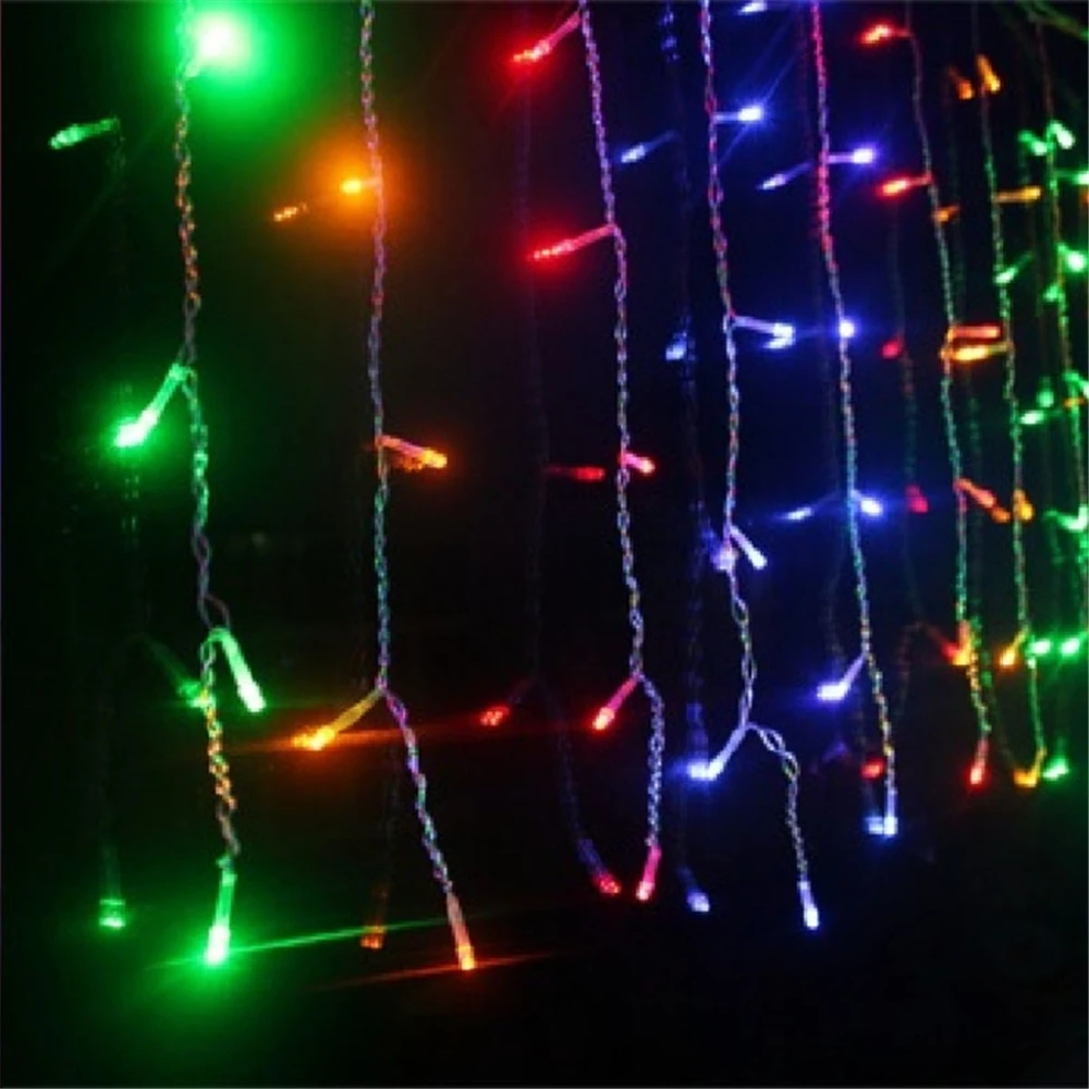 curtain string lights multicolor