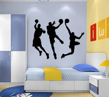 Playing Basketball Wall Stickers Living Room Bedroom Men S Room