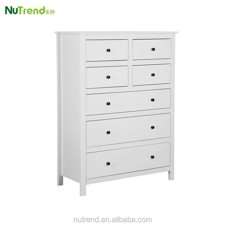 White Wooden Simple Dresser 7 Chest Of Drawers Design Buy