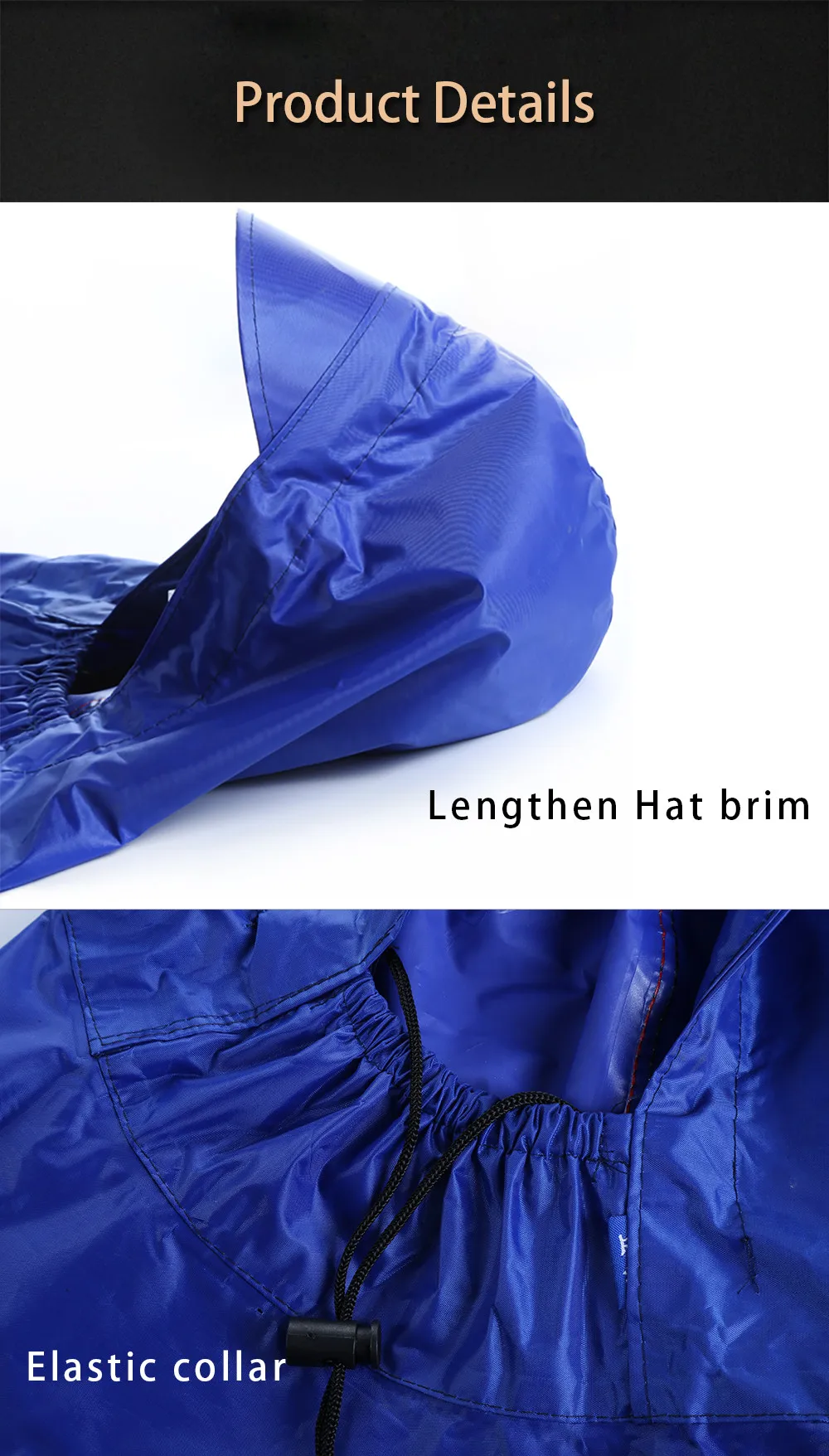 100% Motorcycle Bicycle Bike Polyester Unisex Cycling Rain Poncho Raincoat