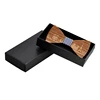 TE060 eiffel tower inspired engraving zebra wood bow tie men bowties
