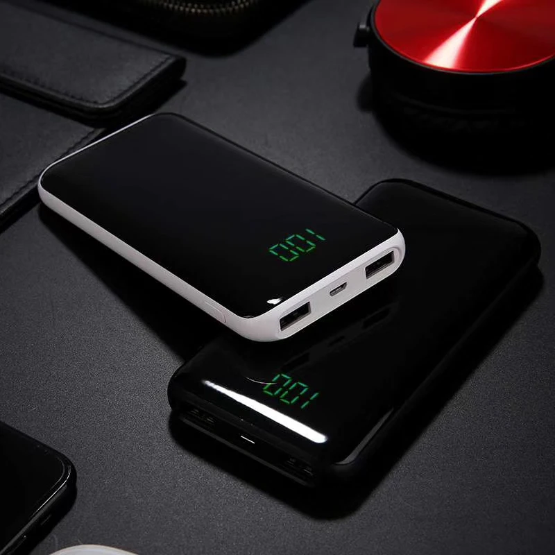 Powerbank 10000 mah large capacity 10000mah 2USB ports LCD display power bank for mobile phone - ANKUX.COM