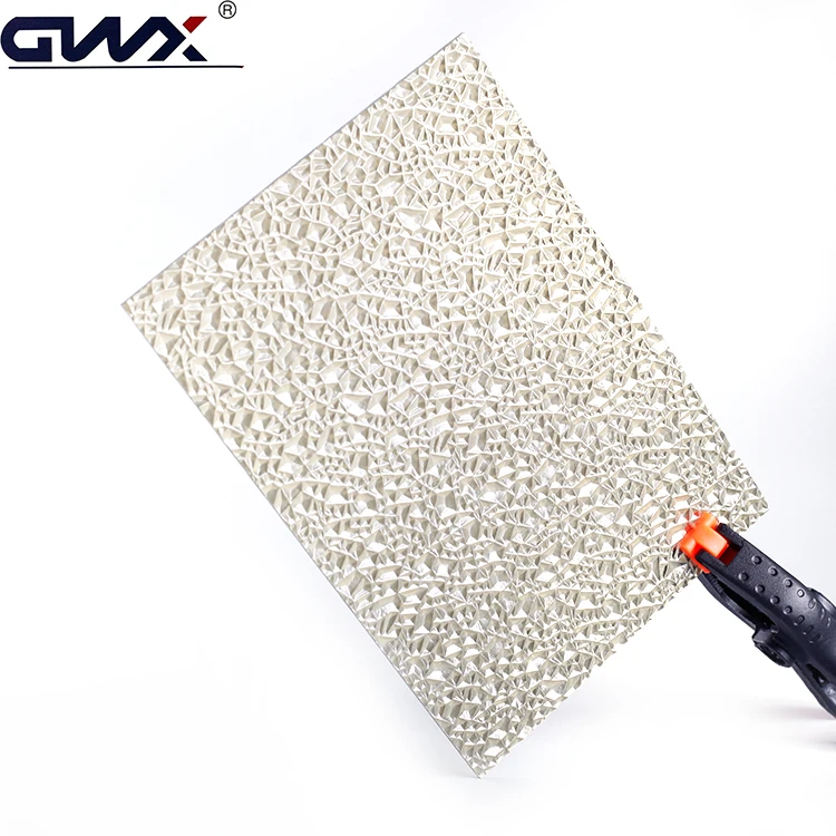 2mm Polycarbonate Embossed Sheet Decorative Perforated Plastic Embossed