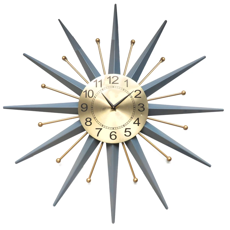 Decorative Sun Shape Metal Wall Clock - Buy Sun Shape Wall Clock ...