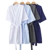 100% Cotton Spa Summer Waffle Bathrobe Adult Short Sleeve Bath Robe In Bulk Hotel Beaty Dressing Gown