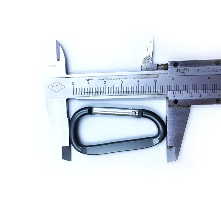 BT-0562 High-quality Oxidized Color Aluminum Carabiner Keychain Flat Buckle Aluminum Clips