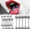 Surgical Steel Tongue Bar Straight Barbell Piercing Eyebrow Tragus Nipple Ring 3/4/5/6mm