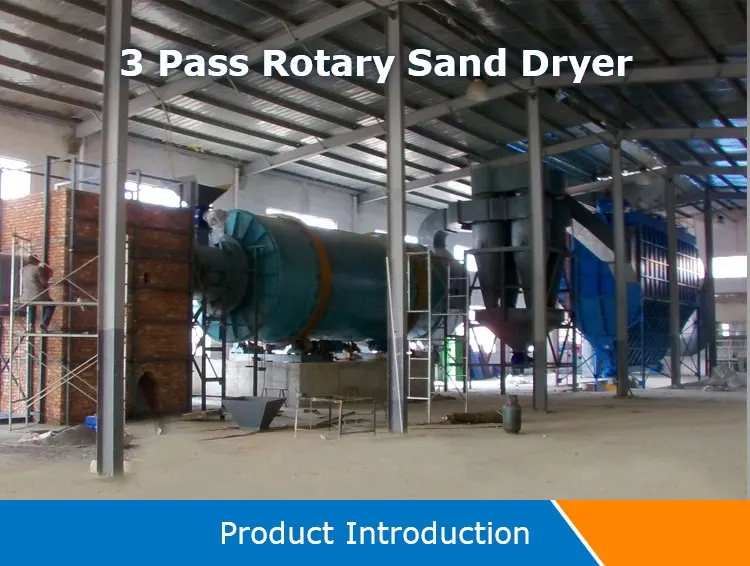 CE approved silica sand rotary dryer ore Three cylinder dryer price