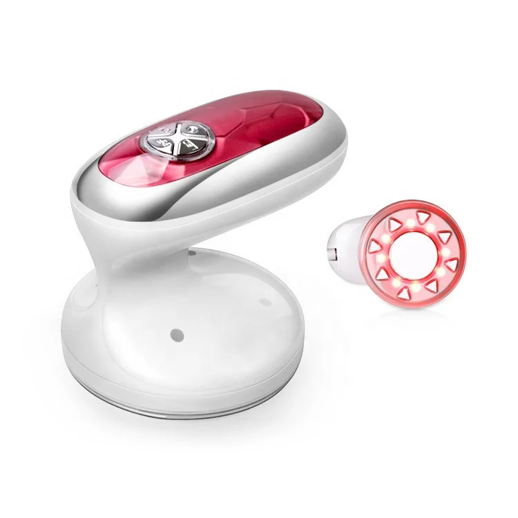 

Ultrasonic cavitation multi function handheld mini RF beauty body slimming device machine, White