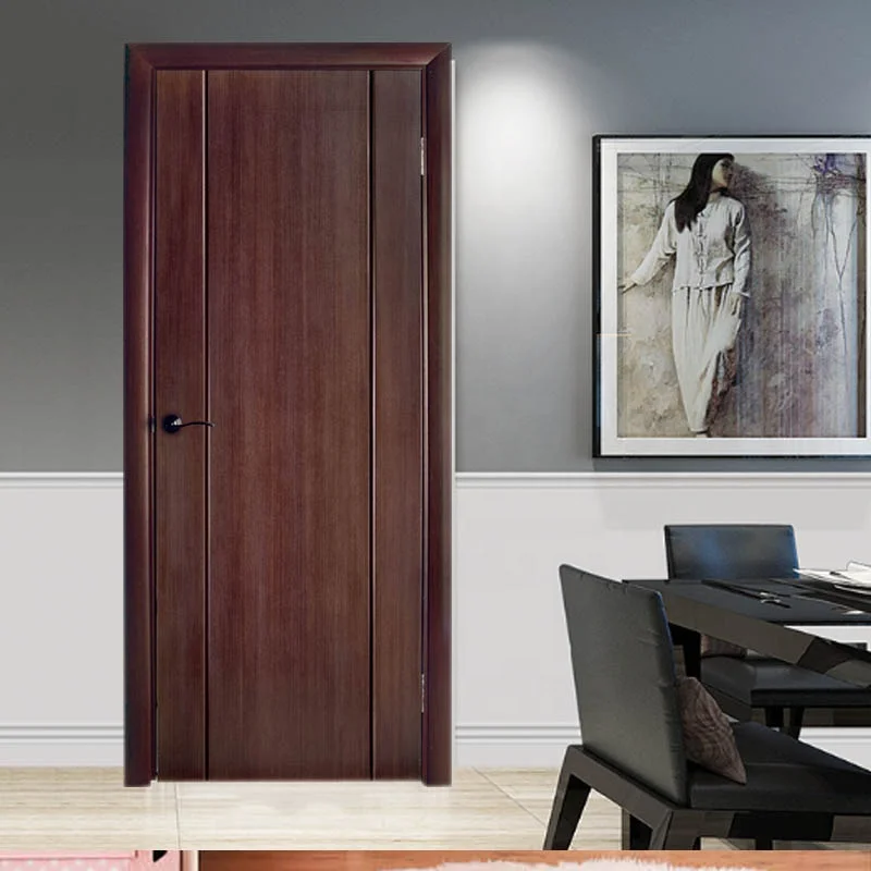 Simple Design Interior Wooden Door Hdf Veneer Bedroom Door - Buy Simple