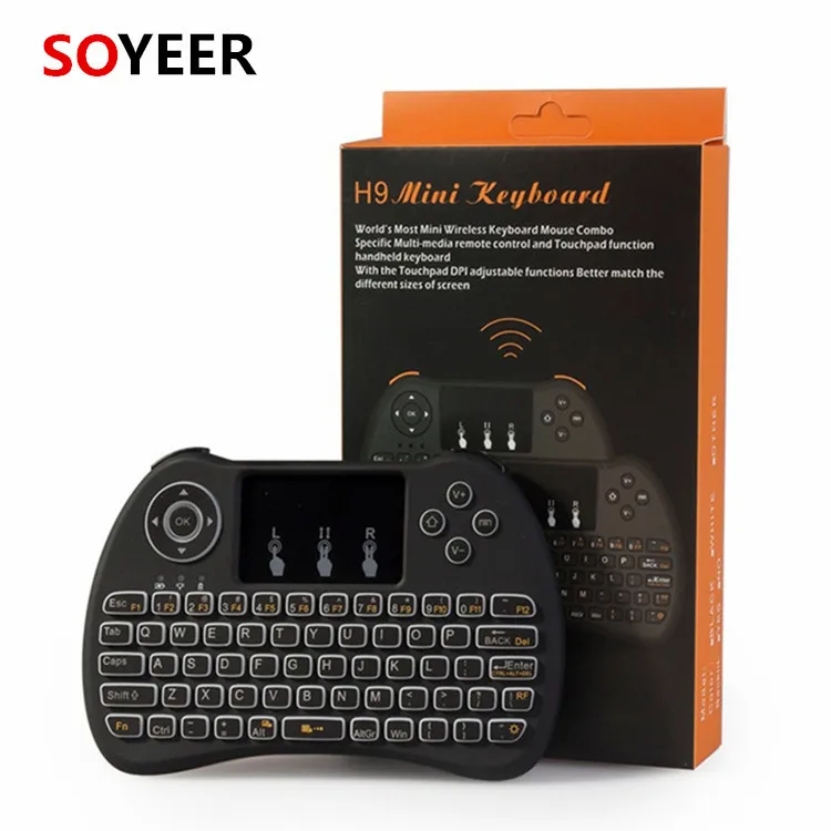

Soyeer New Model Multi function 2.4GHz Mini wireless Keyboard H9 Remote Control