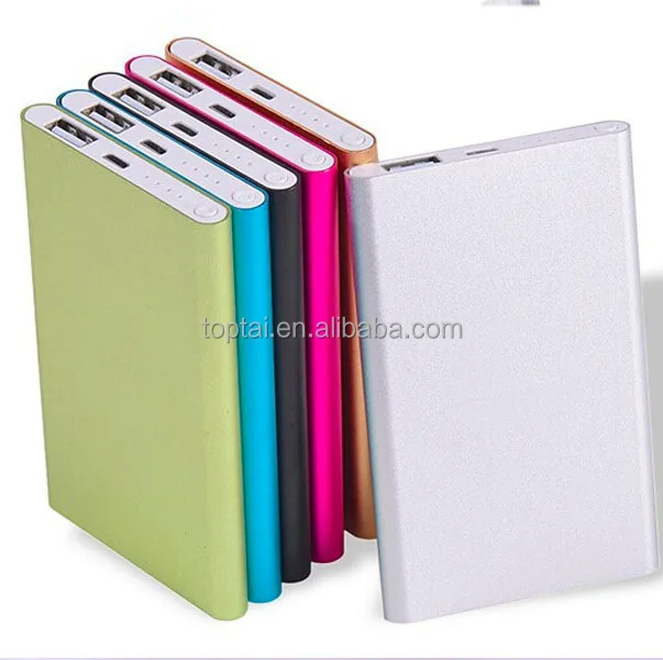 

Toptai Mobile Portable Usb Power Bank metallic charger battery packs