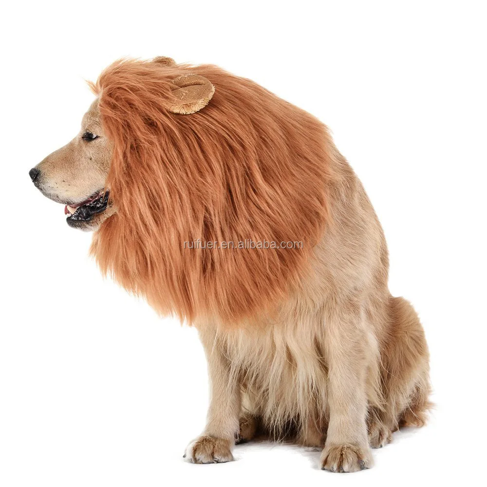 リアルで面白い犬のライオンのたてがみ 犬のコスチュームのための補完的なライオンのたてがみ 中型から大型の犬のためのライオンウィッグ Buy ライオン のたてがみウィッグ犬 現実的なと面白い髪パーティーフェスティバルペットハロウィンアクセサリーペット犬ライオン