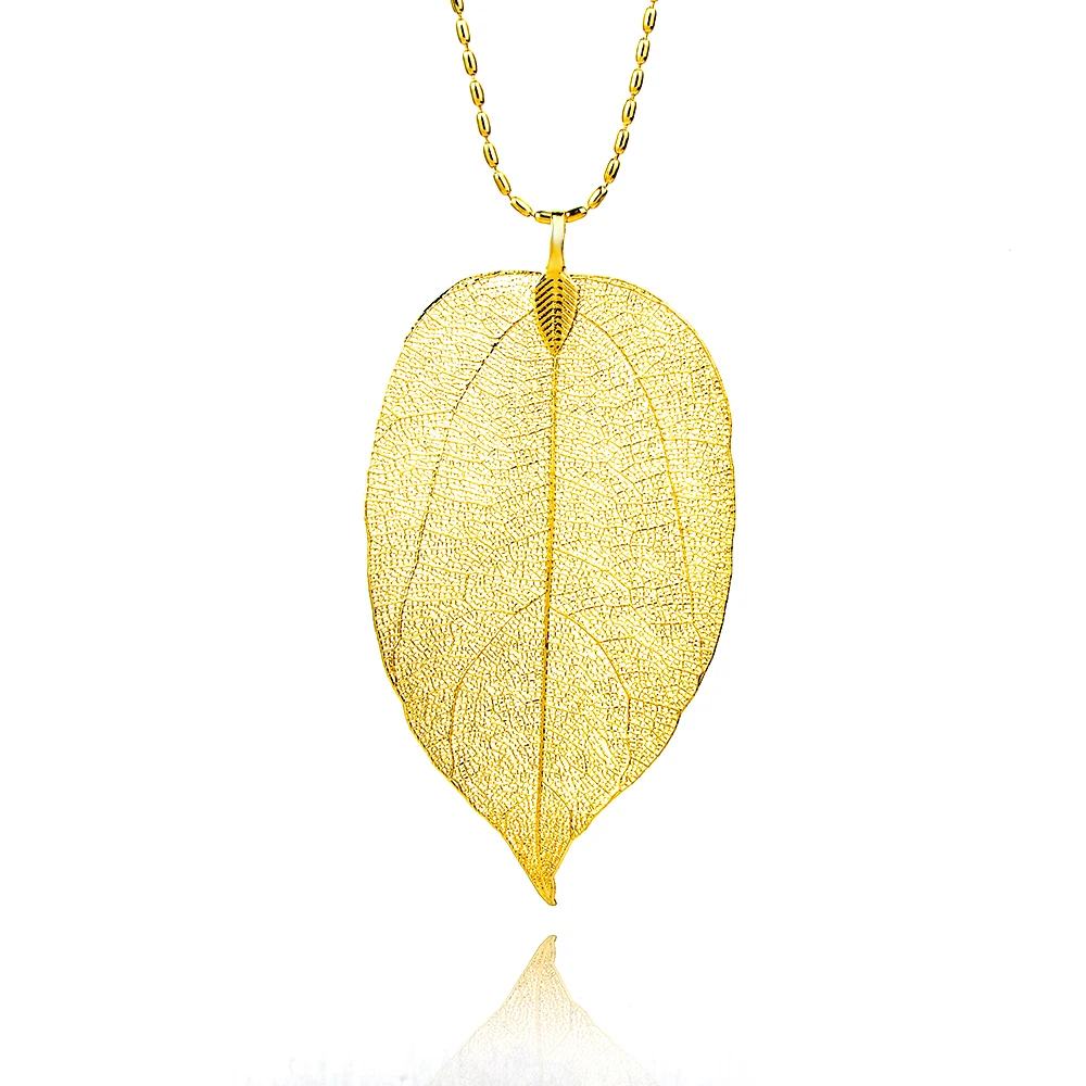 New Arrival Custom Luxury Women Jewellery Rose Gold Necklace Leaf