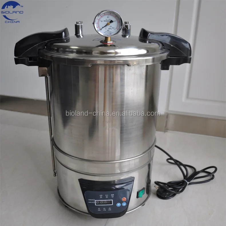 BAOSHISHAN 18L (19 QT) Stainless Steel Electric Steam Autoclave | 110V, 1.2KW, 15-20 PSI For Sterilization
