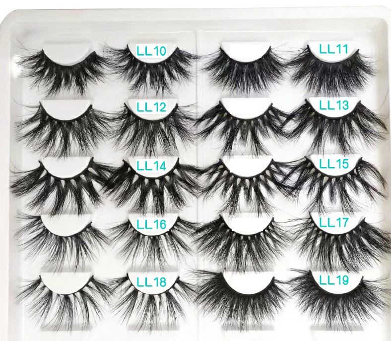 

100% siberian 3d mink fur eyelashes 25mm 27mm 30mm long eyelashes with eyelash packaging box