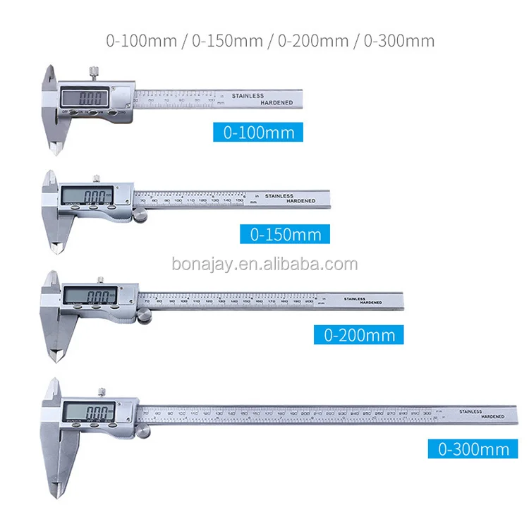 Electronic Digital Vernier Caliper 0100/150 / 200 / 300mm Digital Caliper Stainless Steel
