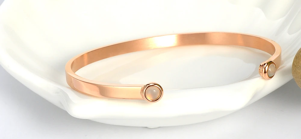 Wholesale Unique Tibetan Stainless Steel Gold Blank Cuff Massage Metal Bracelets