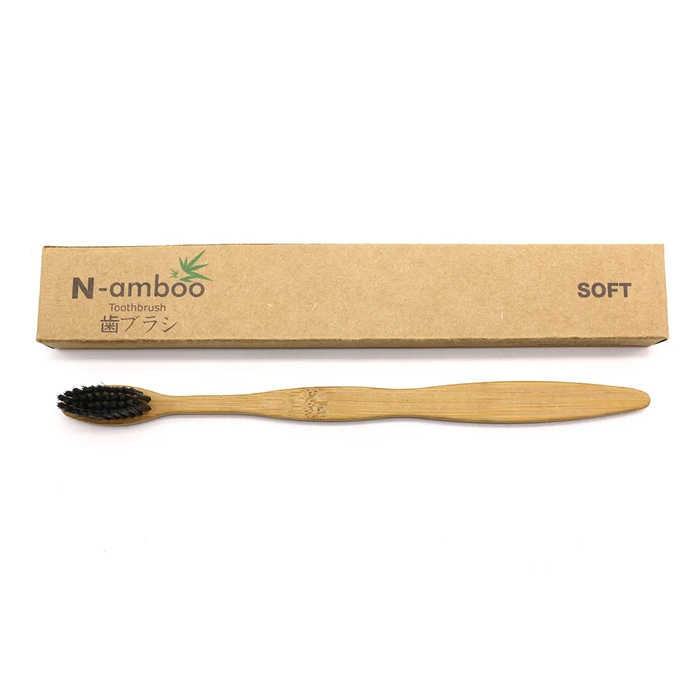 

Couples Black Bamboo Charcoal Tooth Brush Natural Bamboo Tooth Brush