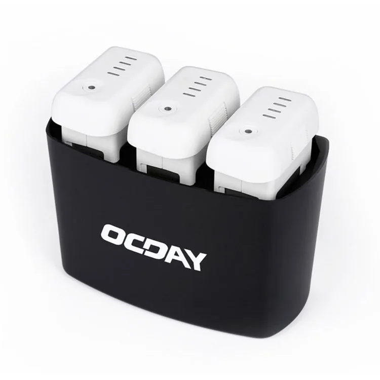 

OCDAY White Black 3 in 1 Battery Dock Battery Charger for DJI Phantom 2 3, Black/white