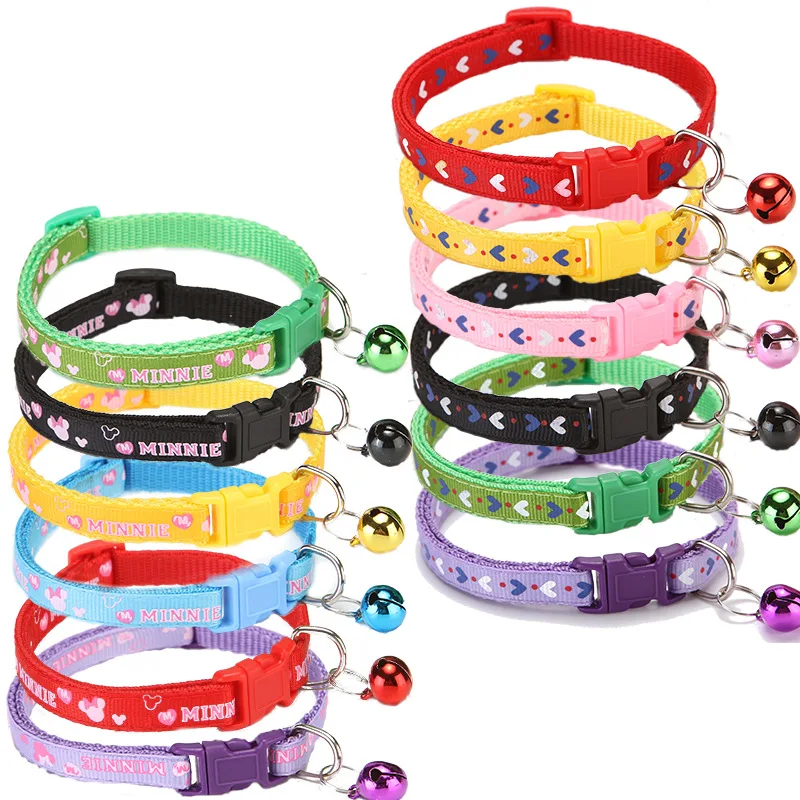 

Wholesale Customized Comfortable Pet Collar for Dogs and Cats wish Bell, Black,red,purple,green,pink,yellow