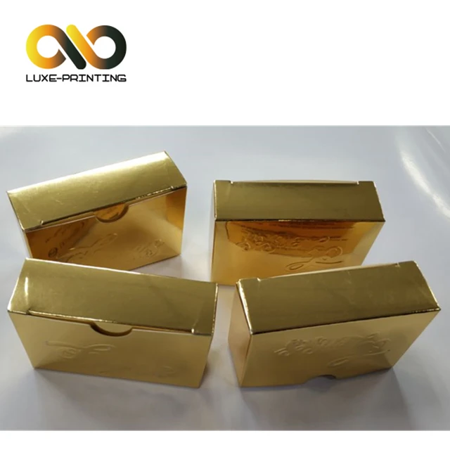 
250gsm golden card embossed logo custom printing contact lens packaging 