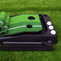 

Indoor and Outdoor Mini Golf Putting Green with Ball Auto Return 250 cm and 300 cm Golf Practice Putting Mat