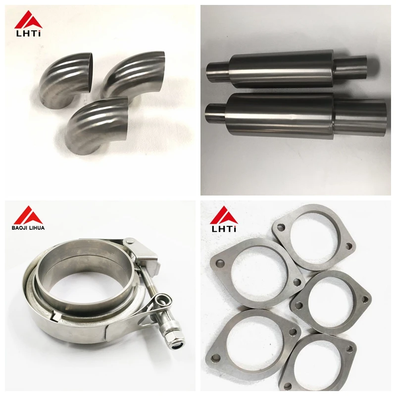 Customized Gr2 Titanium exhaust flange with 2 bolt hole for Auto system