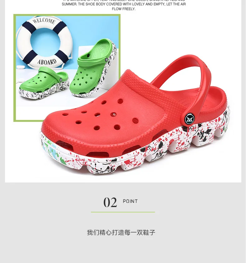 Men Shoes Women Summer Sandals Mens Croc Sandals Couple Hollow Beach