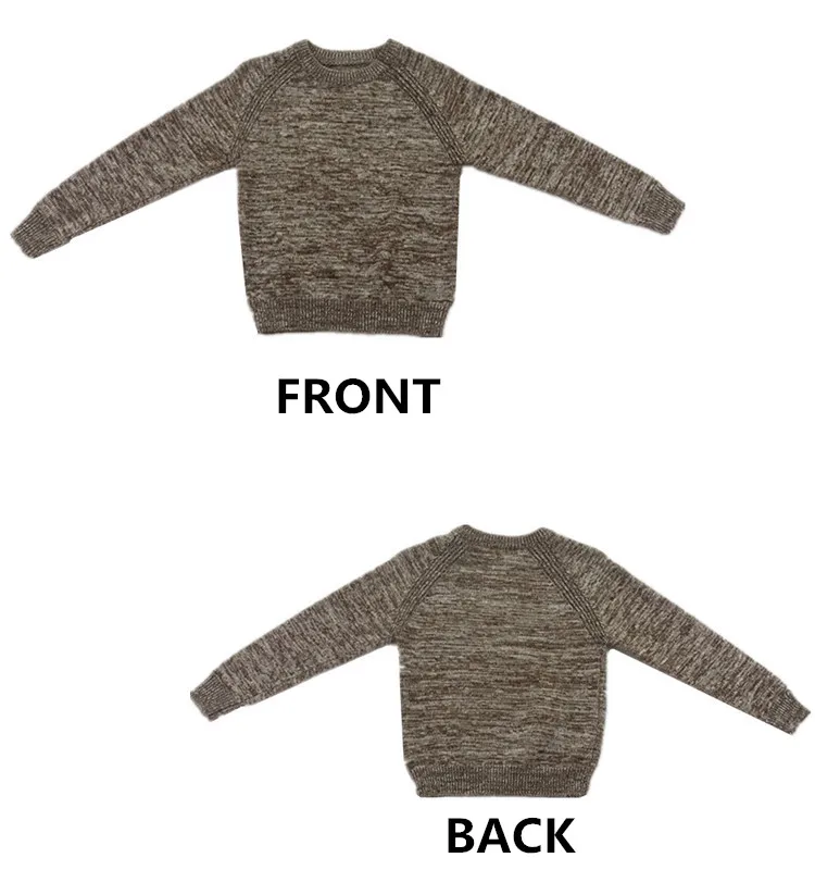 Children Brown Sweater Plain Pullover Wholesale Clothing.jpg