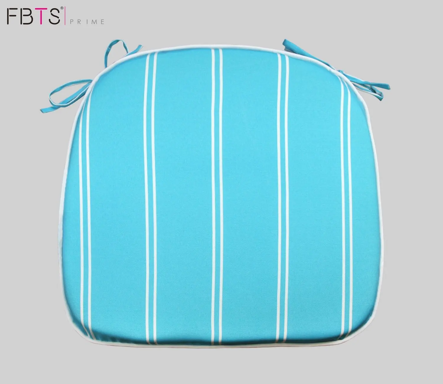 FBTS Prime Outdoor Chair Cushions (Set of 2) 16x17 Inches Patio Seat Cushions Blue and White Stripe Square Chair Pads for Outdoor Patio Furniture Garden Home Office